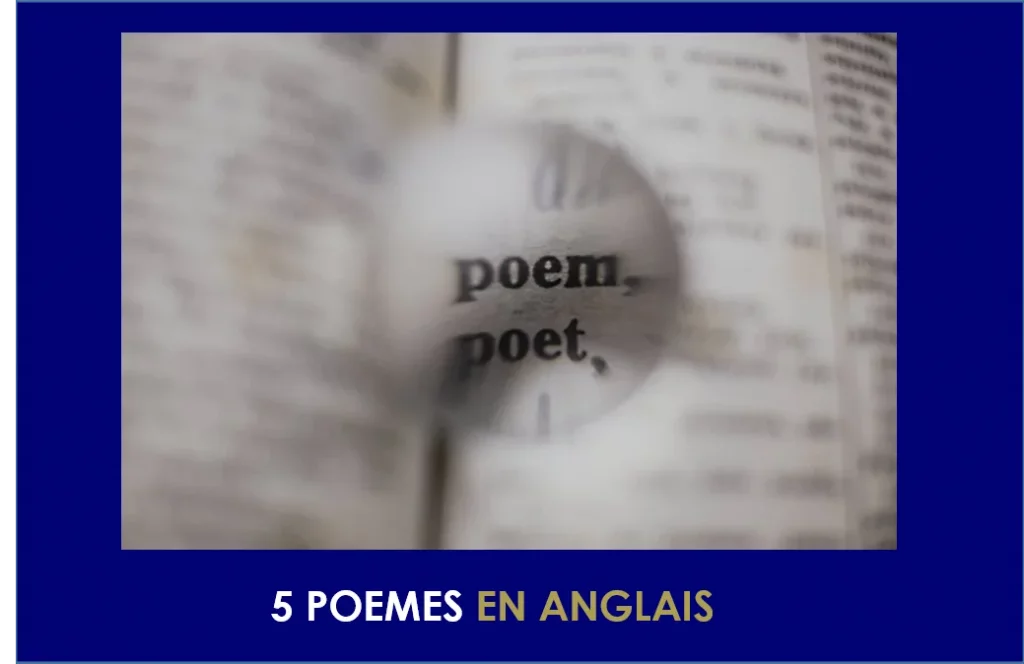 Bannière mobile de poèmes en anglais