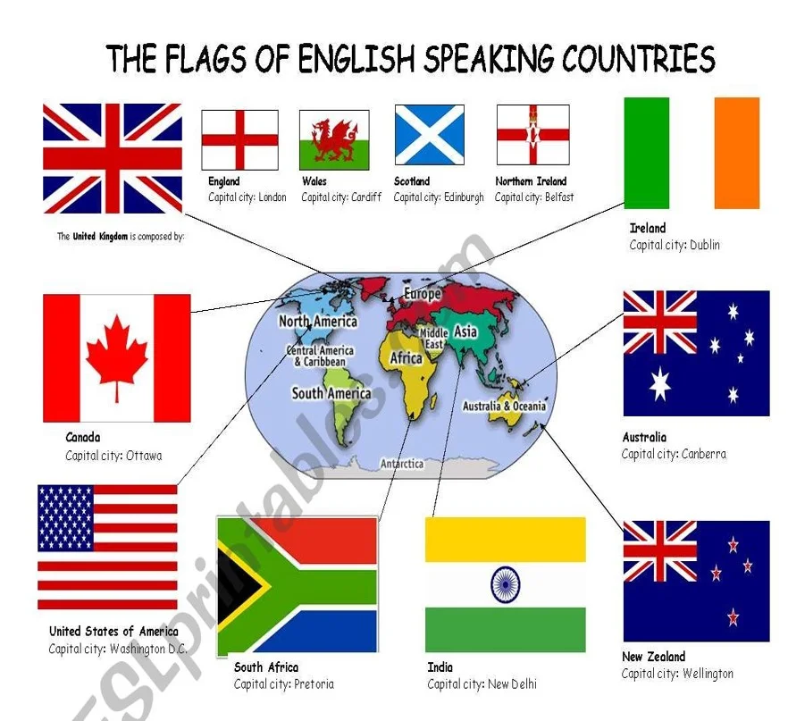 Voici les pays qui parlent en anglais