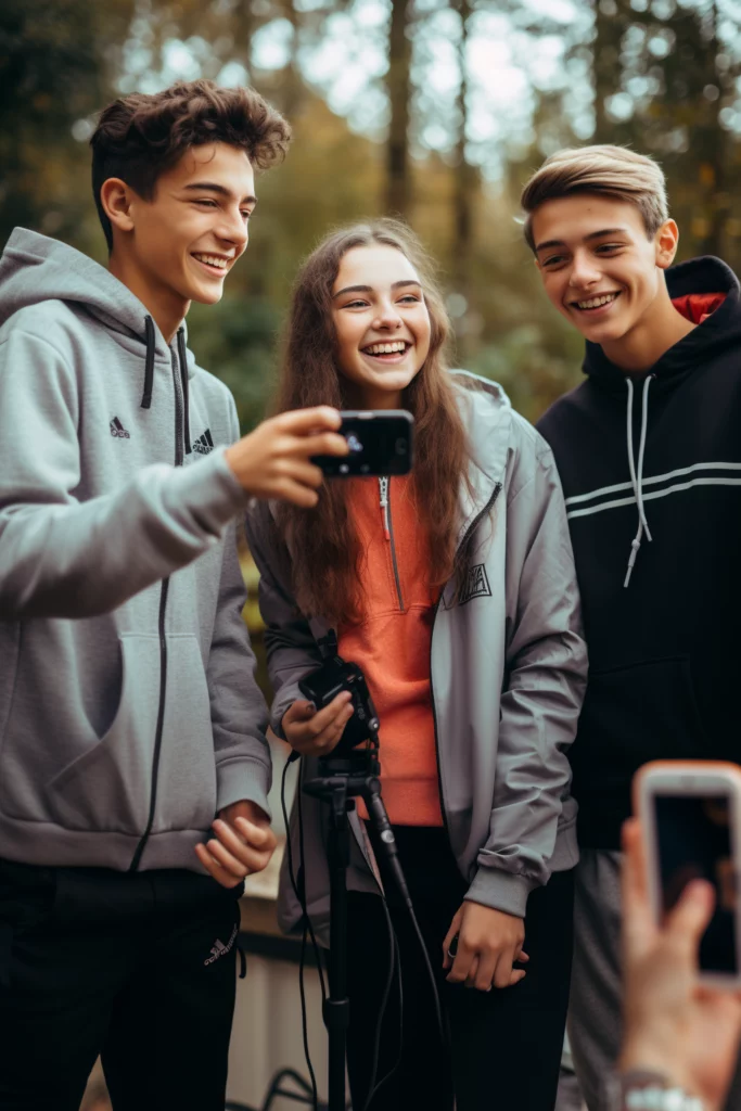 Des adolescents filment un tiktok POV